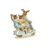 Figura Decorativa Dkd Home Decor Cor de Rosa Coelho Verde Resina Shabby Chic (17 X 7 X 15,5 cm) (2 Unidades)