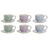Conjunto de Chávenas de Café Dkd Home Decor Azul Branco Verde Lilás Metal 180 Ml
