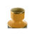 Vaso Home Esprit Amarelo Preto Dourado Porcelana 14 X 14 X 39,5 cm