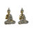 Figura Decorativa Home Esprit Bege Dourado Buda Oriental 21 X 11,5 X 28 cm (2 Unidades)