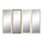 Espelho de Parede Home Esprit Branco Castanho Bege Cinzento Cristal Poliestireno 36 X 2 X 95,5 cm (4 Unidades)
