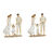 Figura Decorativa Home Esprit Branco Bege Mediterrâneo 20,5 X 6,5 X 24,5 cm (2 Unidades)