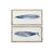Pintura Home Esprit Baleia 70 X 2,5 X 35 cm (2 Unidades)