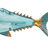 Decoração de Parede Home Esprit Azul Multicolor Dourado Peixe Mediterrâneo 70 X 4,5 X 25,5 cm (2 Unidades)