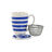 Chávena com Filtro para Infusões Home Esprit Azul Vermelho Aço Inoxidável Porcelana 380 Ml (4 Unidades)