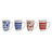 Chávena com Filtro para Infusões Home Esprit Azul Vermelho Aço Inoxidável Porcelana 380 Ml (4 Unidades)