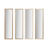 Espelho de Parede Home Esprit Branco Castanho Bege Cinzento Cristal Poliestireno 35 X 2 X 125 cm (4 Unidades)