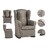 Poltrona Reclinável Sedia Cadeira de Baloiço Poliéster (70 X 97 X 75 cm) Cinzento Escuro