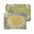 Bandeja de Aperitivos Algon Dourado Retangular 23 X 29,5 X 1 cm (48 Unidades)