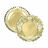 Bandeja de Aperitivos Algon Redonda Dourado 35 X 35 X 2 cm (48 Unidades)