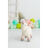 Peluche Crochetts Amigurumis Mini Branco Cinzento Unicórnio 46 X 36 X 16 cm