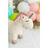 Peluche Crochetts Amigurumis Mini Branco Cinzento Unicórnio 46 X 36 X 16 cm
