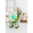 Peluche Crochetts Amigurumis Mini Verde Unicórnio 51 X 42 X 26 cm