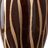 Vaso 21,5 X 21,5 X 36 cm Zebra Cerâmica Dourado Castanho