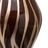 Vaso Zebra Cerâmica Dourado Castanho 23 X 23 X 43 cm