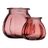 Vaso Cor de Rosa Vidro Reciclado 18 X 18 X 16 cm