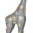 Figura Decorativa Cinzento Dourado Girafa 27 X 12 X 100 cm
