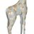 Figura Decorativa Cinzento Dourado Girafa 45 X 14 X 120 cm