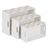 Jogo de Caixas Decorativas Branco Natural Madeira de Paulónia 44 X 31 X 18 cm (3 Peças)