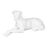 Figura Decorativa Branco Cão 18 X 12,5 X 37 cm
