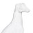Figura Decorativa Branco Cão 19 X 12 X 37,5 cm