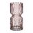 Vaso Cor de Rosa Cristal 12 X 12 X 25 cm