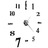 Relógio De Parede 3d Com Design Moderno 100 Cm Xxl Preto