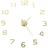 Relógio De Parede 3d Com Design Moderno 100 Cm Xxl Dourado