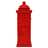 Caixa Correio Coluna Vintage Alumínio Inoxidável Vermelho