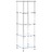 Estante 5 Prateleiras 40x40x130 cm Vidro Temperado Transparente