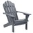 Cadeira de Jardim com Otomano Madeira Cinzento