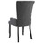 Cadeiras jantar c/ apoio de braços 4 pcs tecido cinzento-escuro