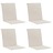 Almofadões para Cadeiras de Jardim 4 pcs 100x50x3 cm Creme