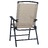 Cadeiras de jardim dobráveis 2 pcs textilene creme