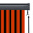 Estore de rolo para exterior 60x250 cm laranja e castanho