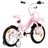 Bicicleta Criança C/ Plataforma Frontal Roda 14" Branco/rosa