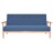 Conjunto de sofás tecido azul 3 pcs