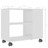 Mesa de apoio 70x35x55 cm contraplacado branco brilhante