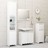 Conjunto móveis casa de banho contraplacado branco brilhante