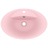 Lavatório luxuoso oval 58,5x39 cm cerâmica rosa mate