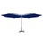 Guarda-sol Duplo com Mastro de Aço 600 cm Azul-ciano