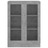 Armário vitrine 82,5x30,5x115 cm contraplacado cinza cimento