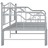 Estrutura Sofá-cama de Puxar 90x200 cm Metal Cinzento