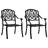 Cadeiras de Jardim 2 pcs Alumínio Fundido Preto