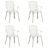 Cadeiras de Jardim 4 pcs Alumínio Fundido Branco
