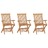 Cadeiras de Jardim Dobráveis 3 pcs Madeira de Teca Maciça