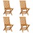 Cadeiras de Jardim C/ Almofadões Antracite 4 pcs Teca Maciça