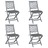 Cadeiras Exterior Dobráveis C/ Almofadões 4 pcs Acácia Maciça