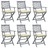 Cadeiras Exterior Dobráveis C/ Almofadões 6 pcs Acácia Maciça