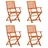 Cadeiras de Jardim Dobráveis 4 pcs Eucalipto Maciço